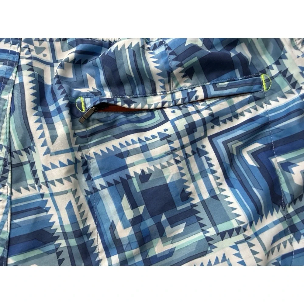 Robert Graham Swim Trunks 34 Geometric Print Classic Fit Luxury Beach Resort